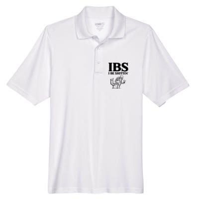 Ibs I Be Shittin Funny Skeleton Men's Origin Performance Piqué Polo