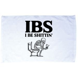 Ibs I Be Shittin Funny Skeleton Microfiber Hand Towel