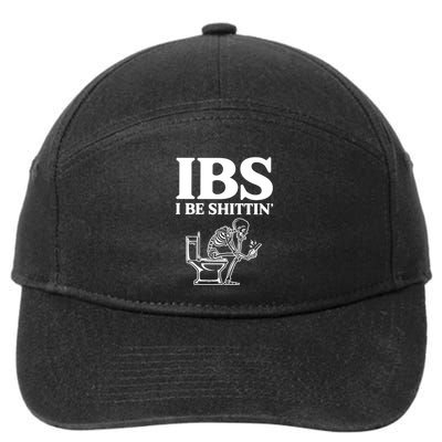 Ibs I Be Shittin Funny Skeleton 7-Panel Snapback Hat