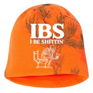 Ibs I Be Shittin Funny Skeleton Kati - Camo Knit Beanie