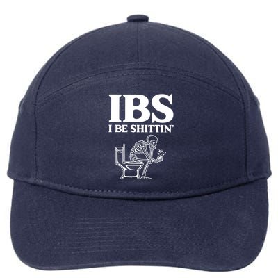 Ibs I Be Shittin Funny Skeleton 7-Panel Snapback Hat