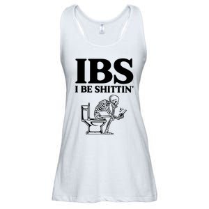 Ibs I Be Shittin Funny Skeleton Ladies Essential Flowy Tank