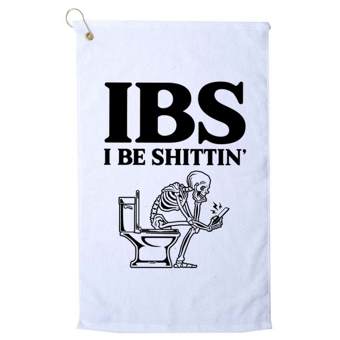 Ibs I Be Shittin Funny Skeleton Golf Towel