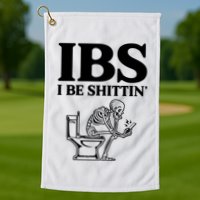 Ibs I Be Shittin Funny Skeleton Golf Towel