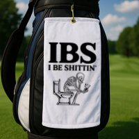 Ibs I Be Shittin Funny Skeleton Golf Towel