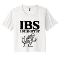 Ibs I Be Shittin Funny Skeleton Crop Top