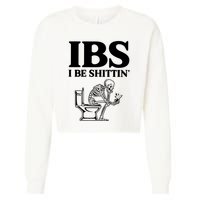 Ibs I Be Shittin Funny Skeleton Cropped Pullover Crew