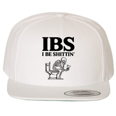 Ibs I Be Shittin Funny Skeleton Wool Snapback Cap