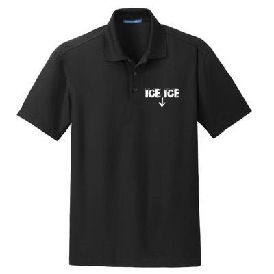 Ice Ice Baby Pregnant New Baby Announcement Dry Zone Grid Polo