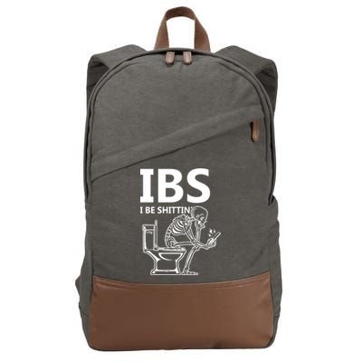 Ibs I Be Shittin Irritable Bowel Syndrome Funny Cotton Canvas Backpack