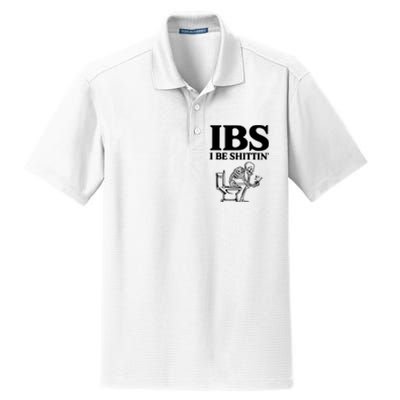 Ibs I Be Shittin Funny Skeleton Dry Zone Grid Polo