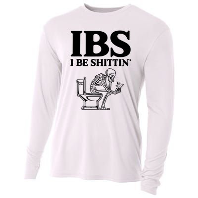 Ibs I Be Shittin Funny Skeleton Cooling Performance Long Sleeve Crew