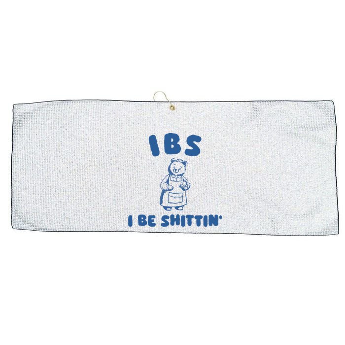 Ibs I Be Shittin Large Microfiber Waffle Golf Towel