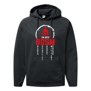 Im Into BDSM Bench Deadlift Squat Military Press Workout Performance Fleece Hoodie