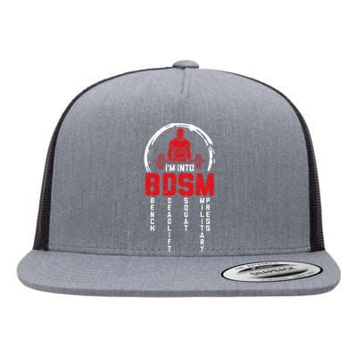 Im Into BDSM Bench Deadlift Squat Military Press Workout Flat Bill Trucker Hat