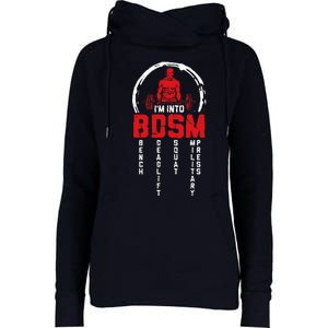 Im Into BDSM Bench Deadlift SquatMilitary Press Workout Womens Funnel Neck Pullover Hood