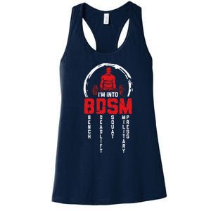 Im Into BDSM Bench Deadlift SquatMilitary Press Workout Women's Racerback Tank