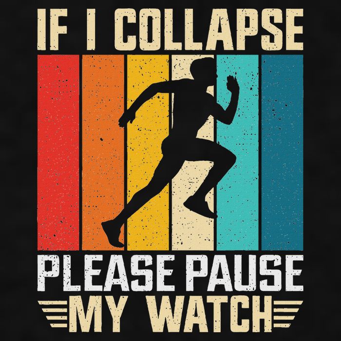 If I Collapse Please Pause My Watch Running Marathon Runner Ladies PosiCharge Tri-Blend Wicking Tank