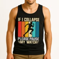 If I Collapse Please Pause My Watch Running Marathon Runner Tank Top