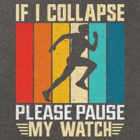 If I Collapse Please Pause My Watch Running Marathon Runner Cotton Canvas Backpack