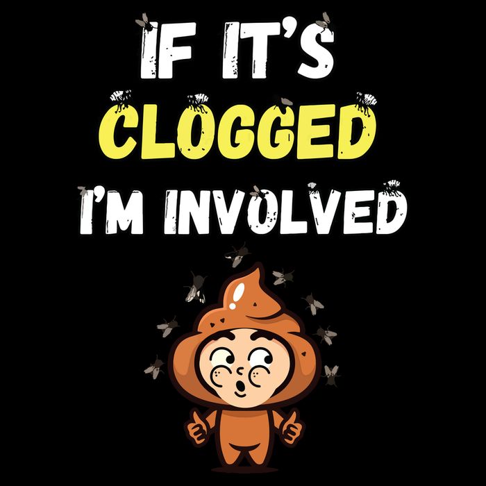 If Its Clogged Im Involved Funny Embarrassing Drawstring Bag