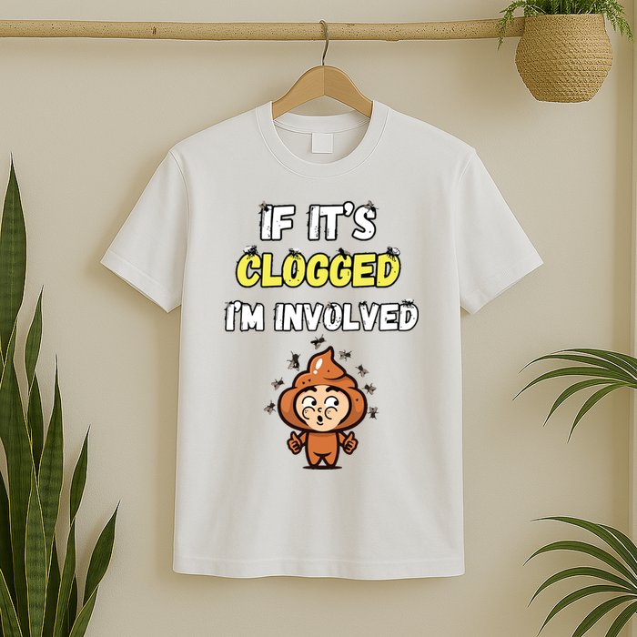 If Its Clogged Im Involved Funny Embarrassing T-Shirt