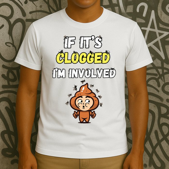If Its Clogged Im Involved Funny Embarrassing T-Shirt