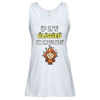 If Its Clogged Im Involved Funny Embarrassing Ladies Essential Flowy Tank