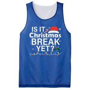 Is It Christmas Break Yet Funny Christmas Holiday Teacher Cool Gift Mesh Reversible Basketball Jersey Tank