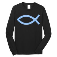 Ichthys Ichthus Christian Symbol Jesus Fish Long Sleeve Shirt