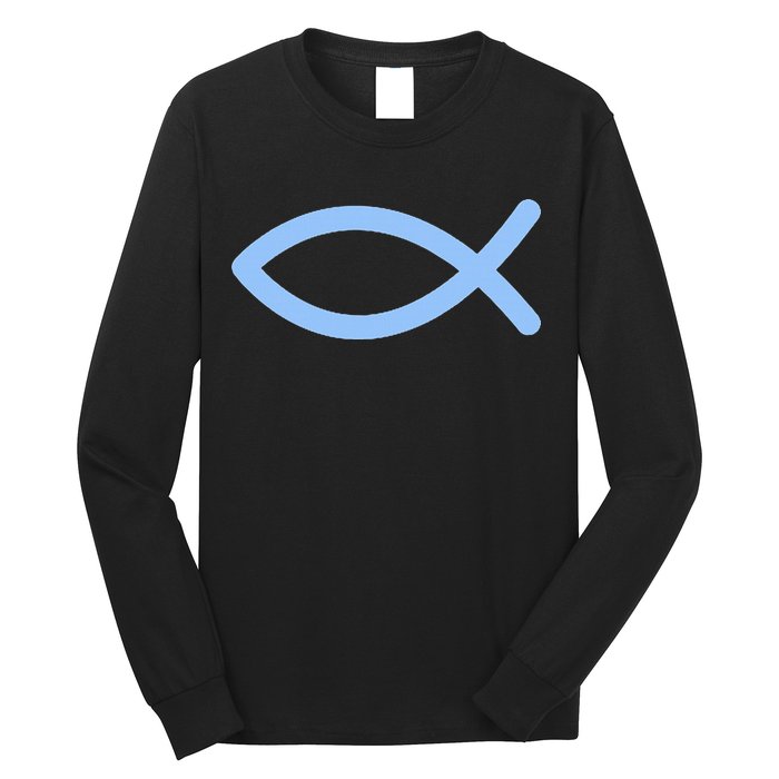 Ichthys Ichthus Christian Symbol Jesus Fish Long Sleeve Shirt