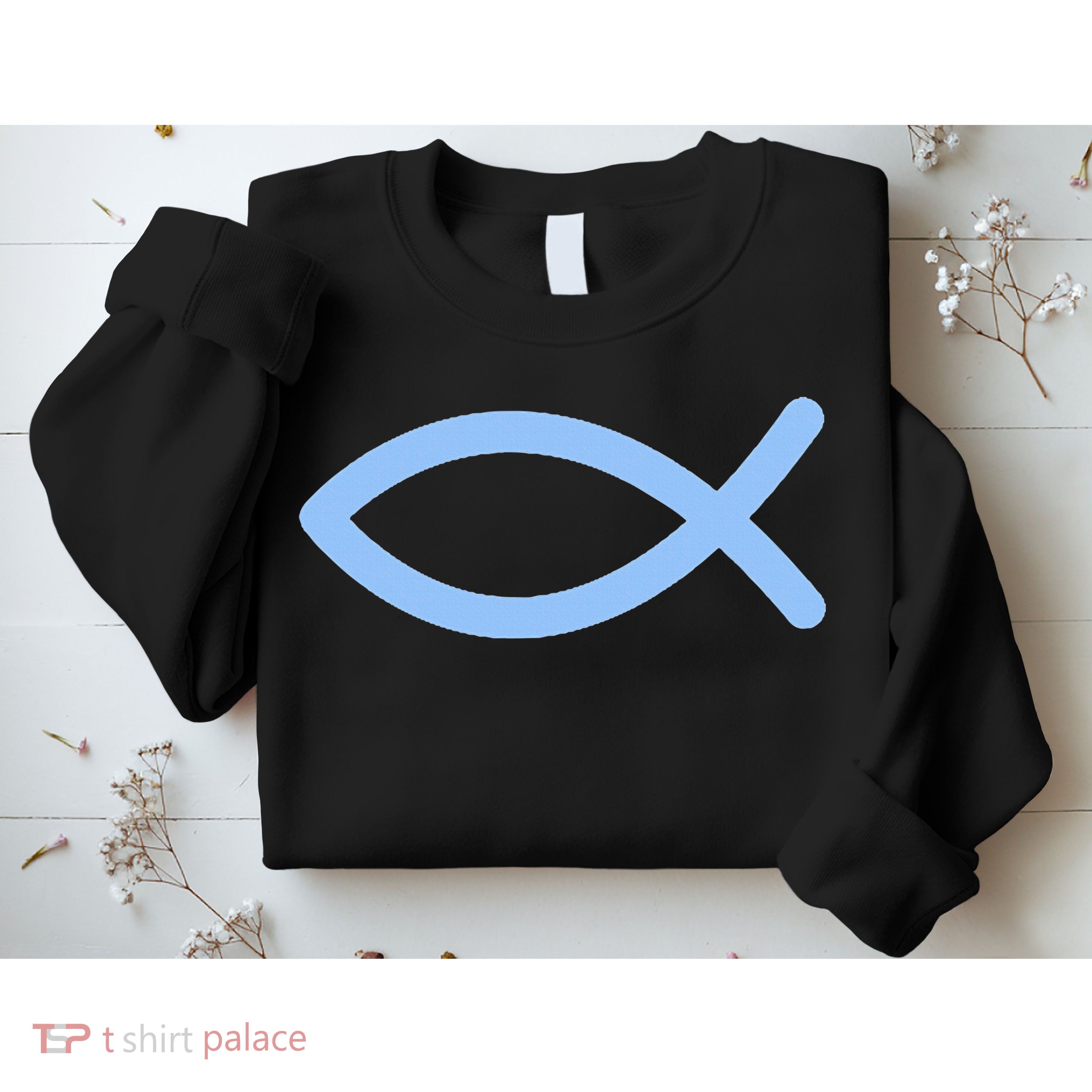 Ichthys Ichthus Christian Symbol Jesus Fish Sweatshirt