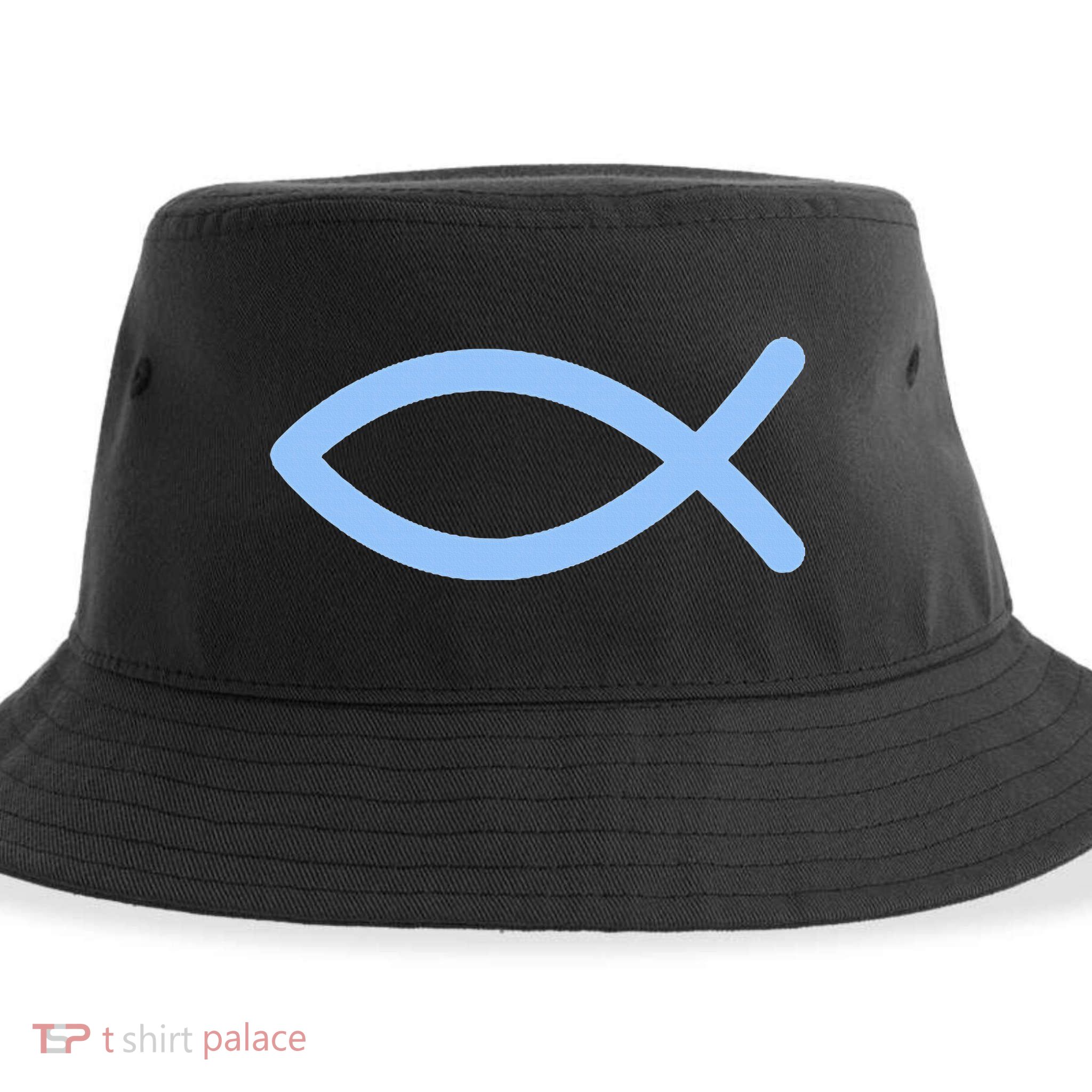 Ichthys Ichthus Christian Symbol Jesus Fish Sustainable Bucket Hat