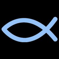 Ichthys Ichthus Christian Symbol Jesus Fish Flat Bill Trucker Hat