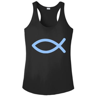 Ichthys Ichthus Christian Symbol Jesus Fish Ladies PosiCharge Competitor Racerback Tank