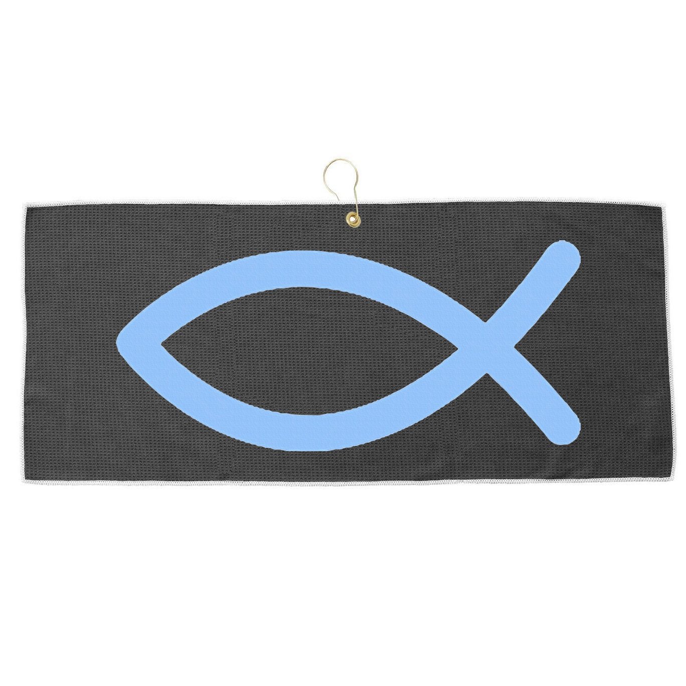 Ichthys Ichthus Christian Symbol Jesus Fish Large Microfiber Waffle Golf Towel