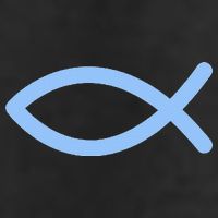 Ichthys Ichthus Christian Symbol Jesus Fish 25L Jumbo Tote