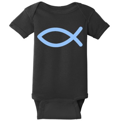 Ichthys Ichthus Christian Symbol Jesus Fish Baby Bodysuit