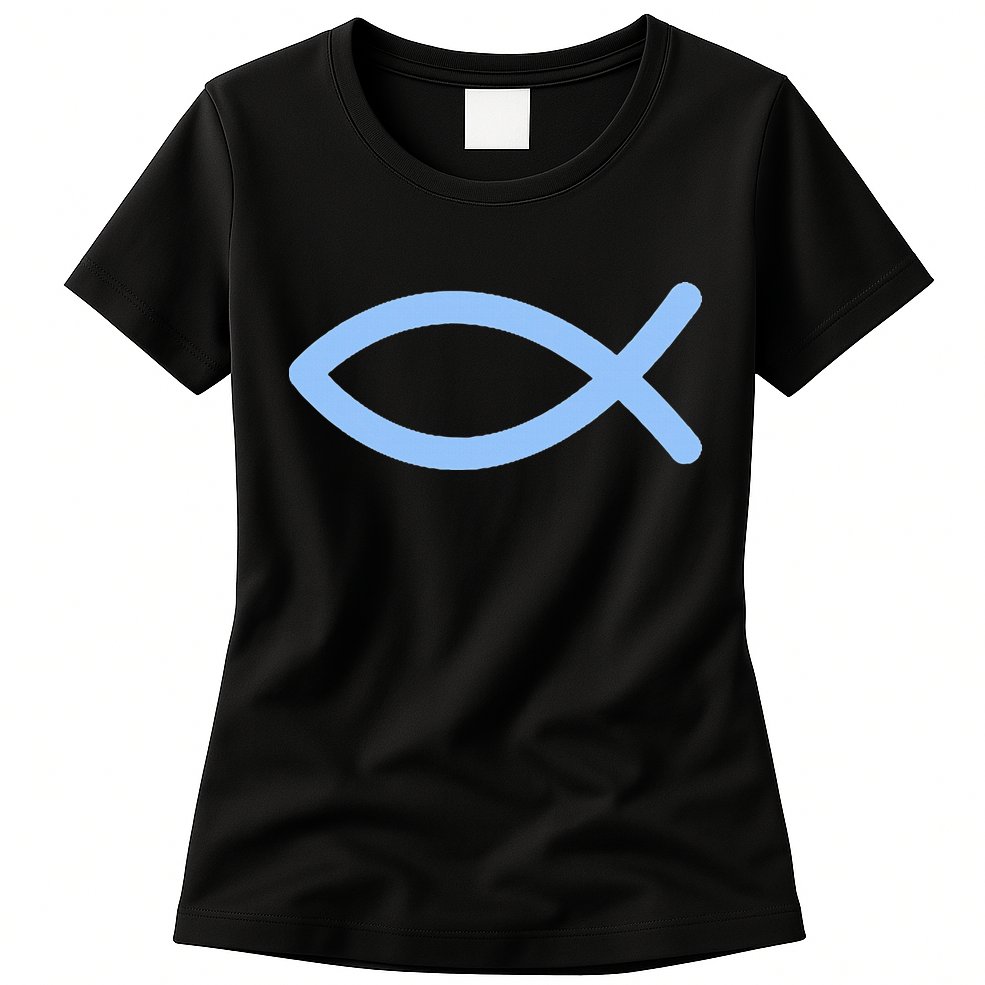 Ichthys Ichthus Christian Symbol Jesus Fish Womens T-Shirt