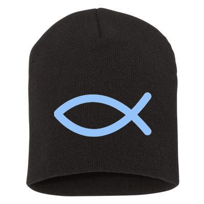 Ichthys Ichthus Christian Symbol Jesus Fish Short Acrylic Beanie