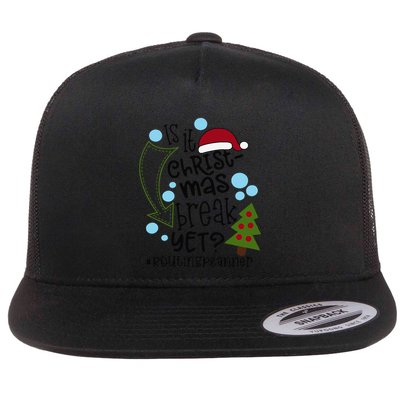 Is It Christmas Break Yet Routing Peanner Flat Bill Trucker Hat