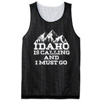 Idaho Is Calling And I Must Go Mountains Mesh Reversible Basketball Jersey Tank