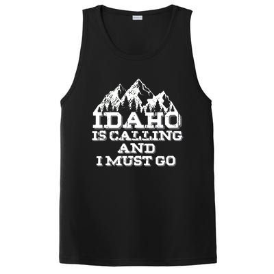 Idaho Is Calling And I Must Go Mountains PosiCharge Competitor Tank