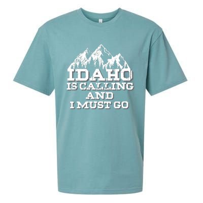 Idaho Is Calling And I Must Go Mountains Sueded Cloud Jersey T-Shirt