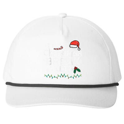 Is It Christmas Break Yet Funny Xmas Holiday Teacher Cute Gift Snapback Five-Panel Rope Hat