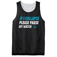 If I Collapse Please Pause My Watch Running Marathon Runner Mesh Reversible Basketball Jersey Tank