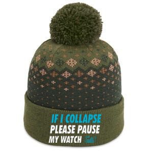 If I Collapse Please Pause My Watch Running Marathon Runner The Baniff Cuffed Pom Beanie