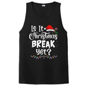 Is It Christmas Break Yet Funny Xmas Holiday Teacher Women PosiCharge Competitor Tank