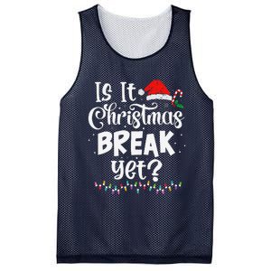 Is It Christmas Break Yet Funny Xmas Holiday Teacher Women Mesh Reversible Basketball Jersey Tank