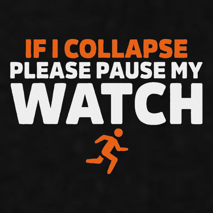 If I Collapse Please Pause My Watch Marathon Runner Running Ladies PosiCharge Tri-Blend Wicking Tank